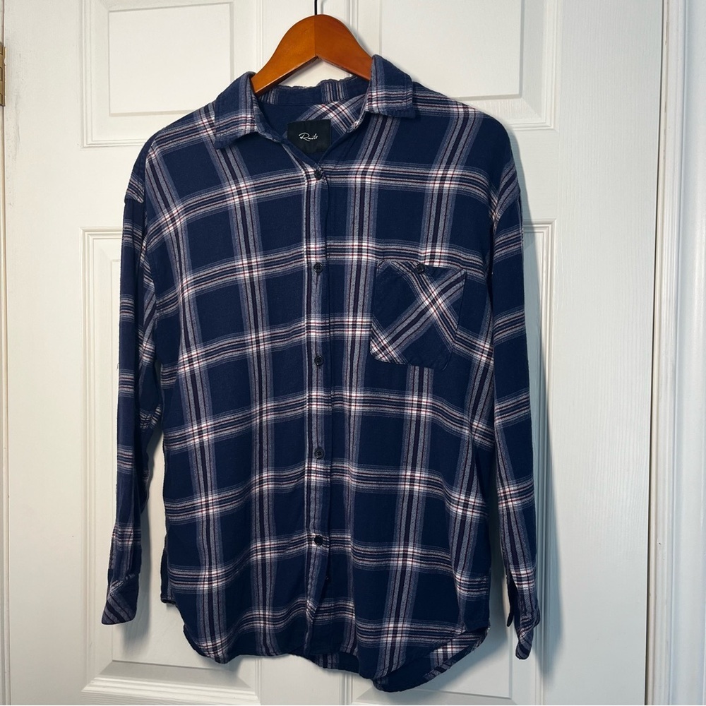 RAILS Plaid Flannel Button Down Blue Red Size Medium